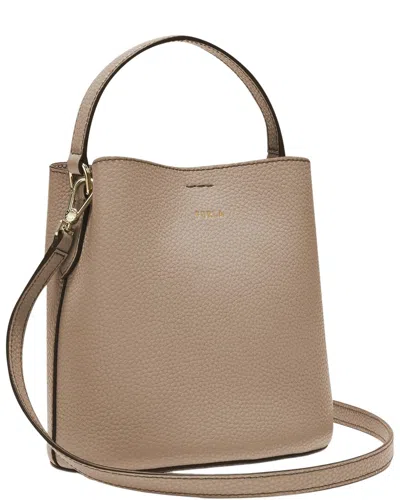 Furla Danae Leather Mini Bag In Brown