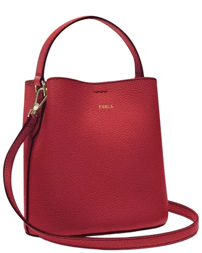 Furla Danae Leather Mini Bag In Red