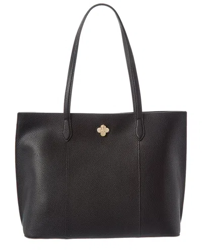 Furla Danae Leather Tote In Black