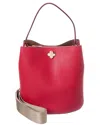 Furla Danae Small Leather Bucket Bag In Red