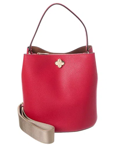 Furla Danae Small Leather Bucket Bag In Red