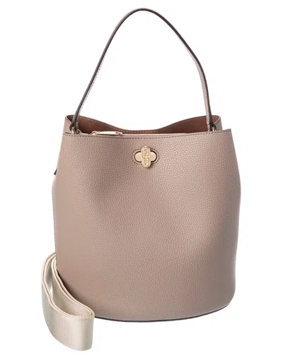 Furla Danae Small Leather Bucket Bag In Neutral