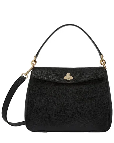 Furla Danae Small Leather Shoulder Bag In Black
