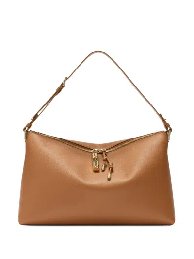 Furla Debby Charm Zip Shoulder Bag In Purple