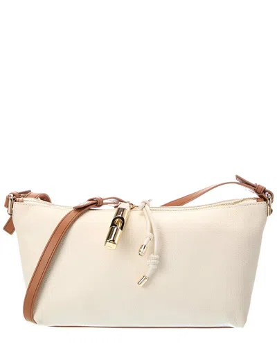 Furla Debby Mini Leather Shoulder Bag In Neutral