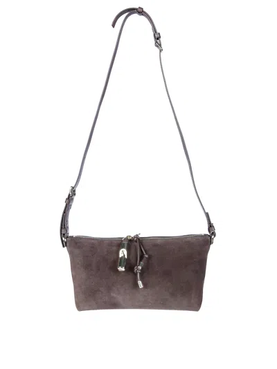 Furla Debby Soft Suede Mini Shoulder Bag In Purple