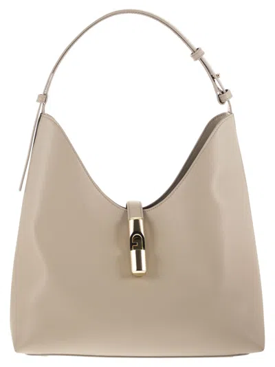 Furla Deconstructed Hobo Bag With Cylindrical Logo Hardware In Purple