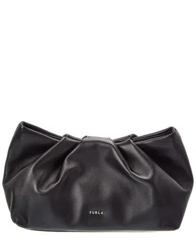 Furla Delia Mini Leather Clutch In Pink