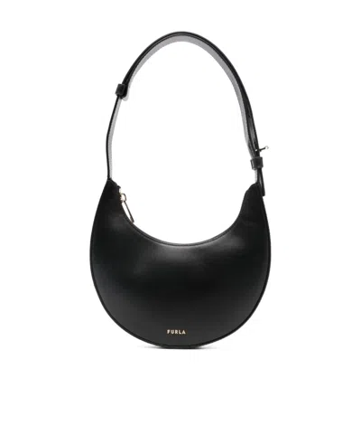 Furla Delizia Mini Bag Nero Black Soft Calf Leather Woman