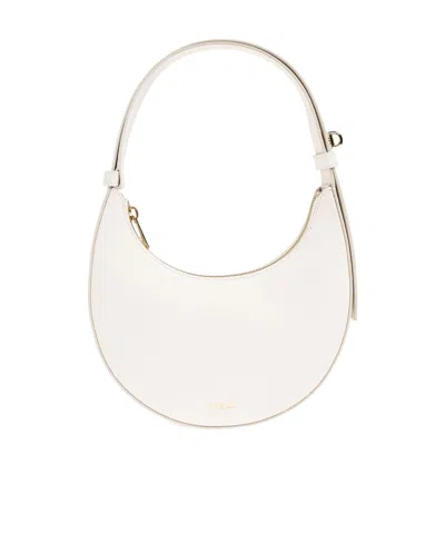 Furla Delizia Logo Printed Mini Shoulder Bag In White