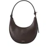 Furla Delizia Mini Hobo Bag In Chocolate Color Leather In Brown