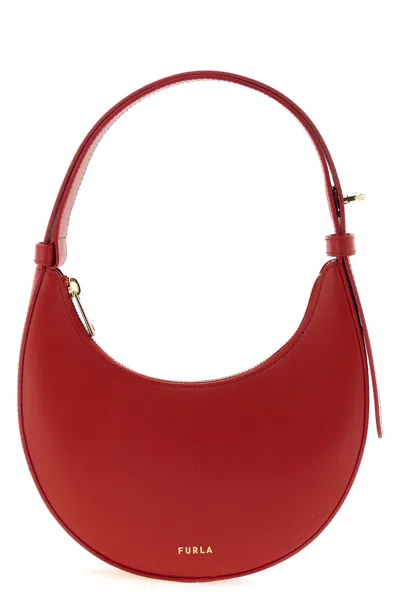 Furla Mini Delizia Leather Shoulder Bag In Red