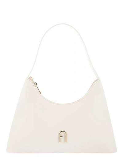 Furla Designer Handbags Diamante - Small Shoulder Bag In Blanc