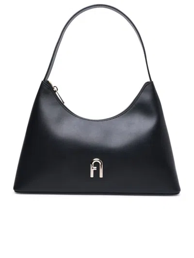 Furla 'diamante' Black Calf Leather Bag