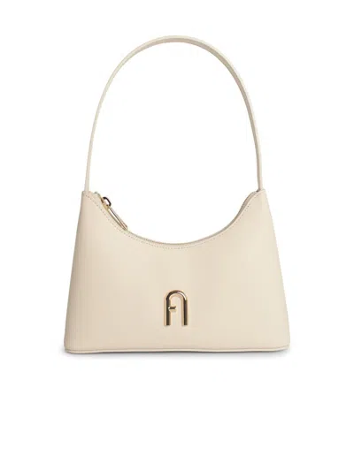 Furla 'diamante' Cream Leather Mini Bag In Neutral