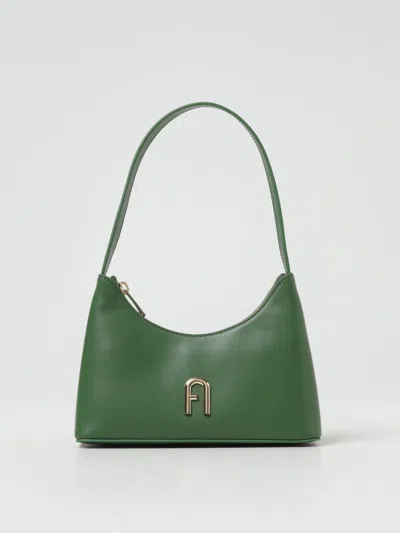 Furla Diamante Leather Shoulder Bag In Forest Green