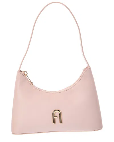 Furla Diamante Leather Shoulder Bag In Pink