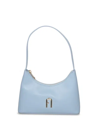Furla Diamante Logo Plaque Mini Shoulder Bag In Grey