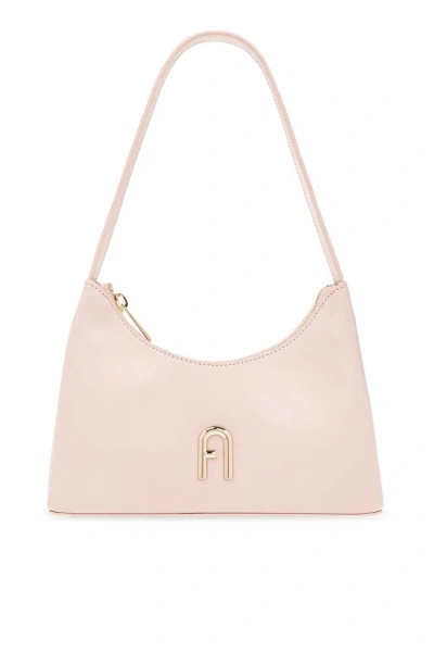Furla Diamante Logo Plaque Mini Shoulder Bag In Pink