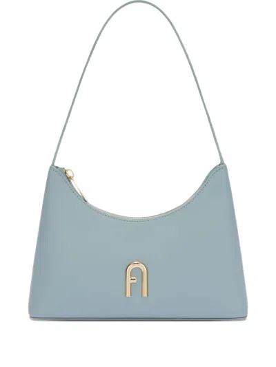 Furla Diamante Logo-plaque Shoulder Bag In Blue