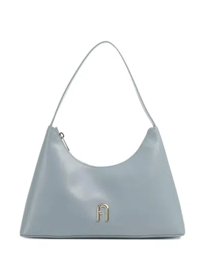 Furla Diamante Logo-plaque Shoulder Bag In Blue