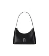 Furla Diamante Mini Black Shoulder Bag In Black