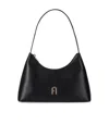 Furla Diamante S Black Shoulder Bag In Black
