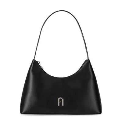 FURLA FURLA DIAMANTE S BLACK SHOULDER BAG
