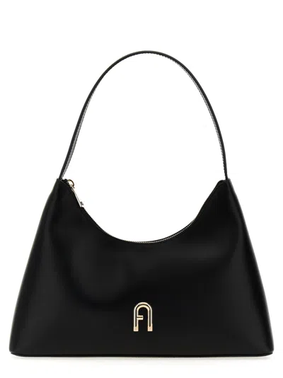 Furla Diamante Small Shoulder Bag In Black