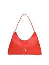 Furla Mini Diamante Leather Shoulder Bag In Orange