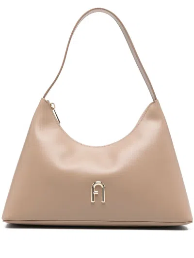 Furla Diamante Shoulder Bag In Gray