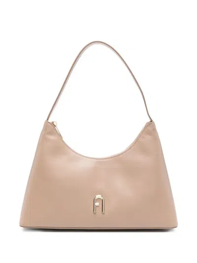 Furla Diamante Small Shoulder Bag In Gray