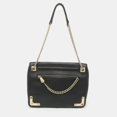 Pre-owned Furla Diana Black Leather Shoulder Bag