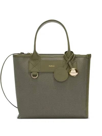Furla Divide Charm Tote Bag In Green