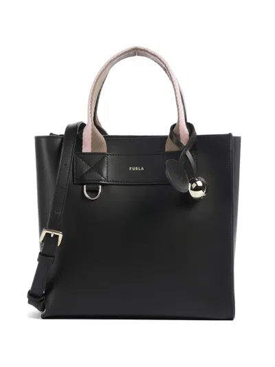 Furla Divide It Charm Tote Bag In Black