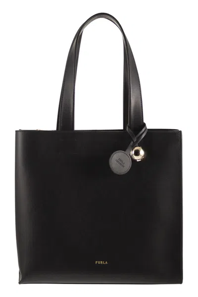 Furla Divide It Borsa Shopping S Nero Nero Pelle Di Vitello Sidney Donna In Black