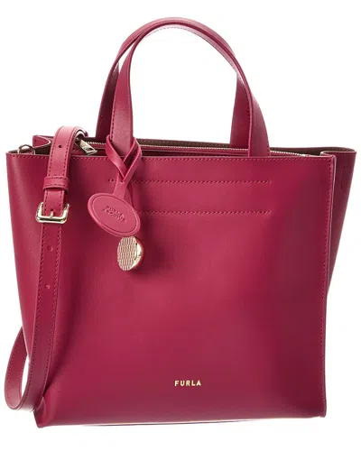 Furla Divide It Small Leather Tote In Pattern