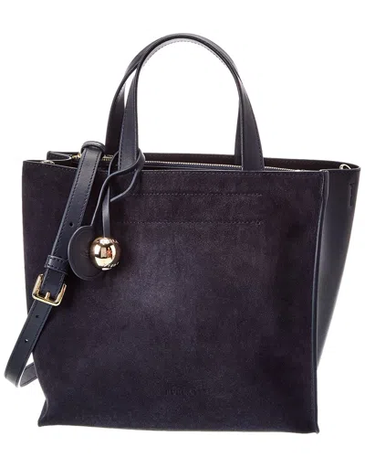 Furla Divide It Small Leather Tote In Blue
