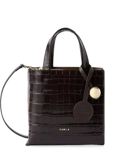 Furla Divide It Tote Mini In Brown