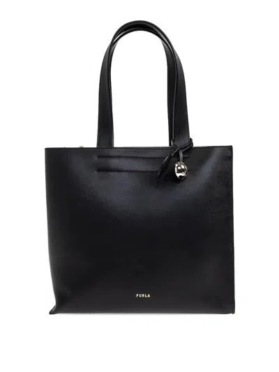 Furla Divide It Borsa Shopping S Nero Nero Pelle Di Vitello Sidney Donna In Black
