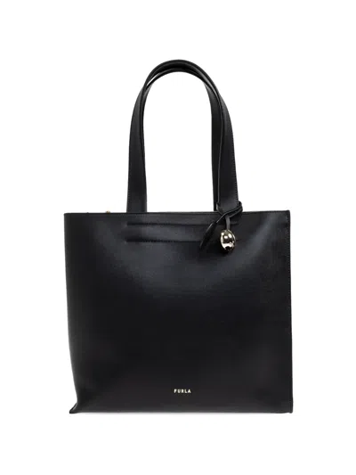 Furla Divide It Borsa Shopping S Nero Nero Pelle Di Vitello Sidney Donna In Black