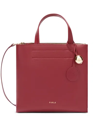 Furla Divide It Borsa Shopping S Ciliegia D Rosso Pelle Di Vitello Sidney Donna In Red