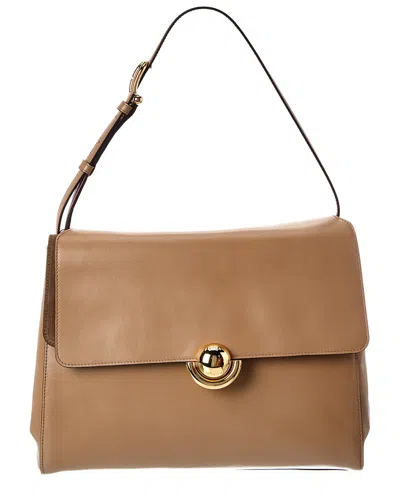 Furla Domus Leather Shoulder Bag In Brown