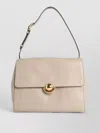 Furla Domus M Structured Neutral Leather Shoulder Bag
