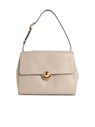 Furla Domus' M Shoulder Bag In Linen Leather In Multi