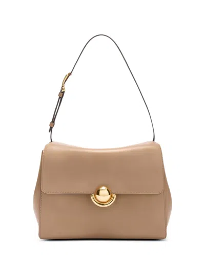 Furla Domus S Leather Shoulder Bag In Neutral