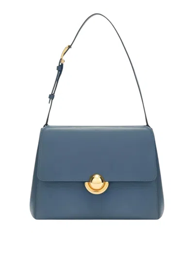 Furla Domus S Shoulder Bag 27 Bronzo Lucido In Blue