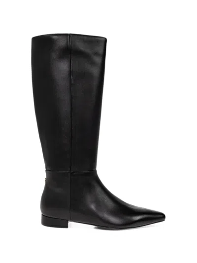 Furla Dora Leather Boots In Black