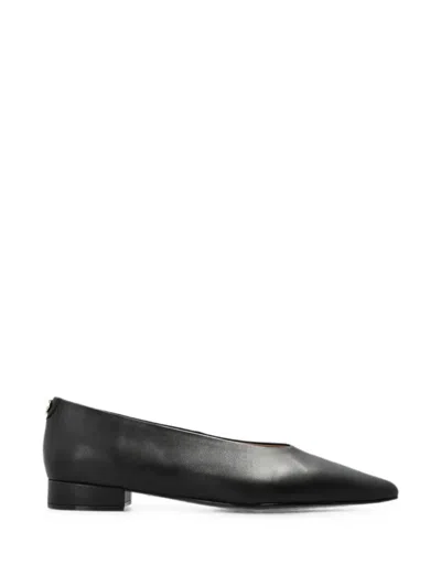 Furla Dora Pointed-toe Ballet Flats In Black