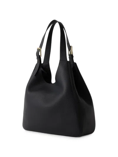 Furla Black Calfskin Leather Handbag